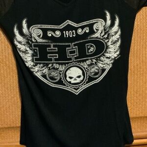Harley Davidson top. Bling